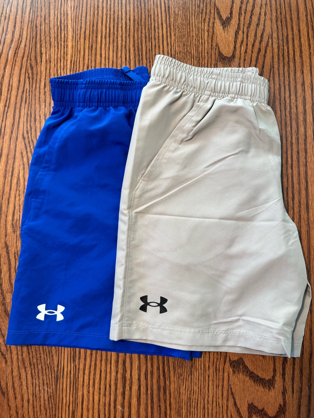 Under Armour Kids' Athletic Shorts - Royal Blue & Light Khaki